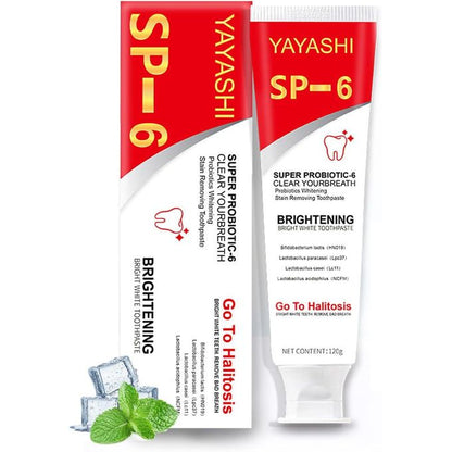 YAYASHI SP-6 Ultra Whitening Toothpaste – Probiotic Formula for Stain Removal