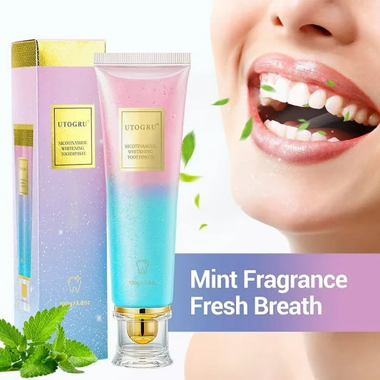 UTOGRU Nicotinamide Whitening Toothpaste Get Whiter Teeth in Just 7 Days — Without Expensive Dental Treatments